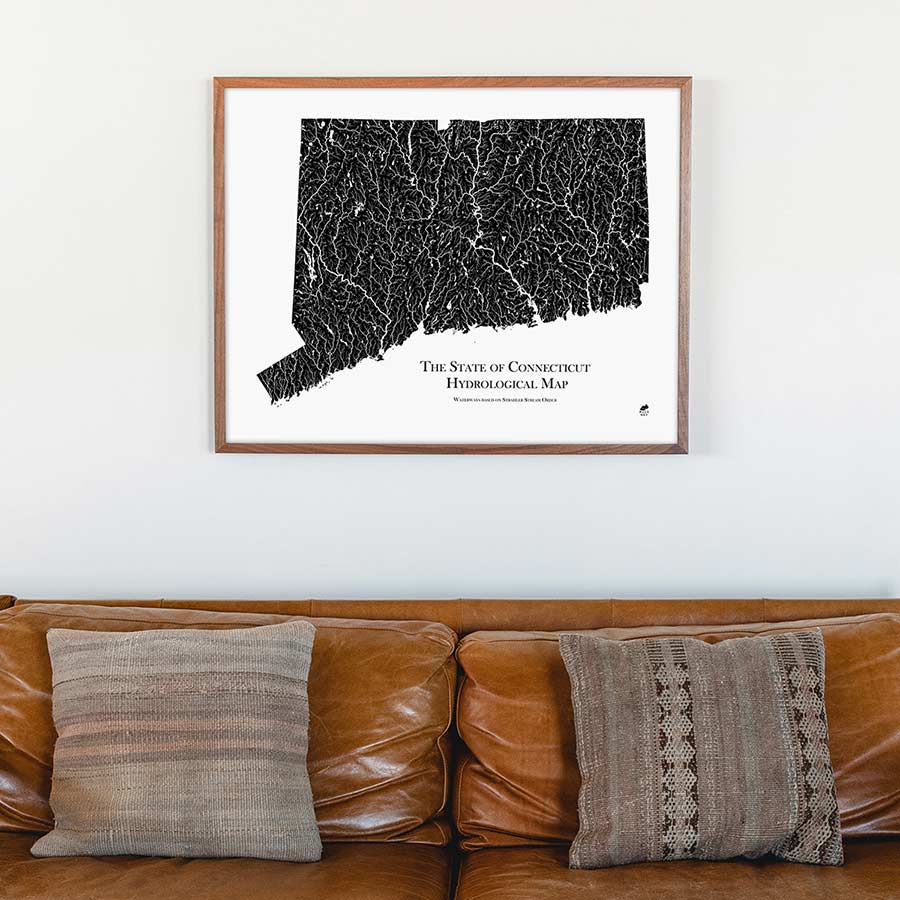 Connecticut Hydrological Map