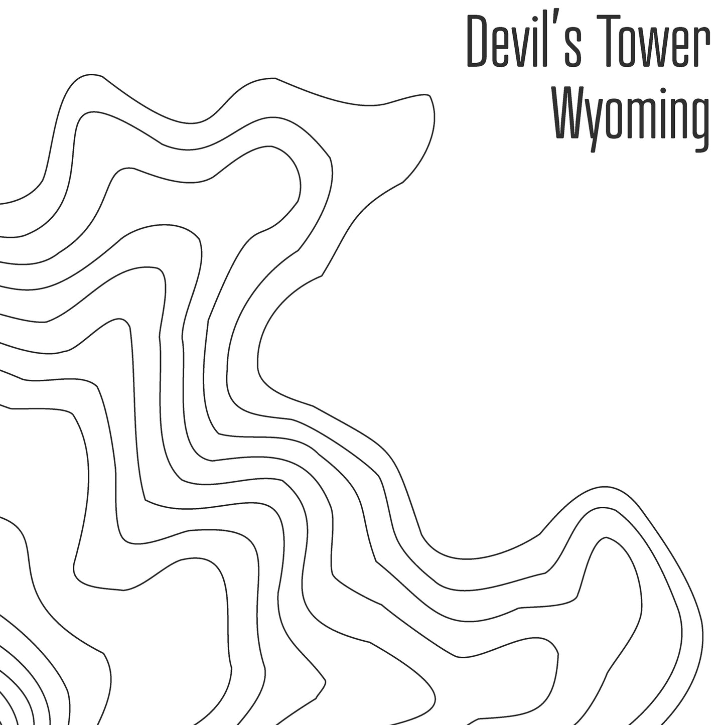Devil's Tower Topo Map
