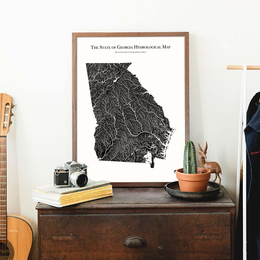 Georgia Hydrological Map