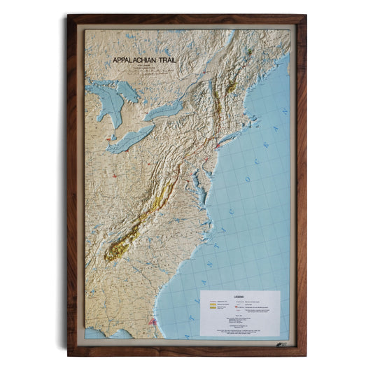Appalachian Trail 1981 3D Raised Relief Map
