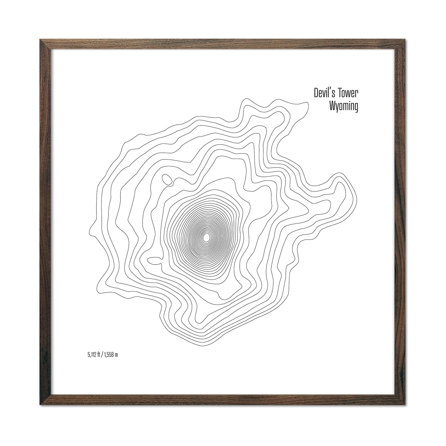 Devil's Tower Topo Map