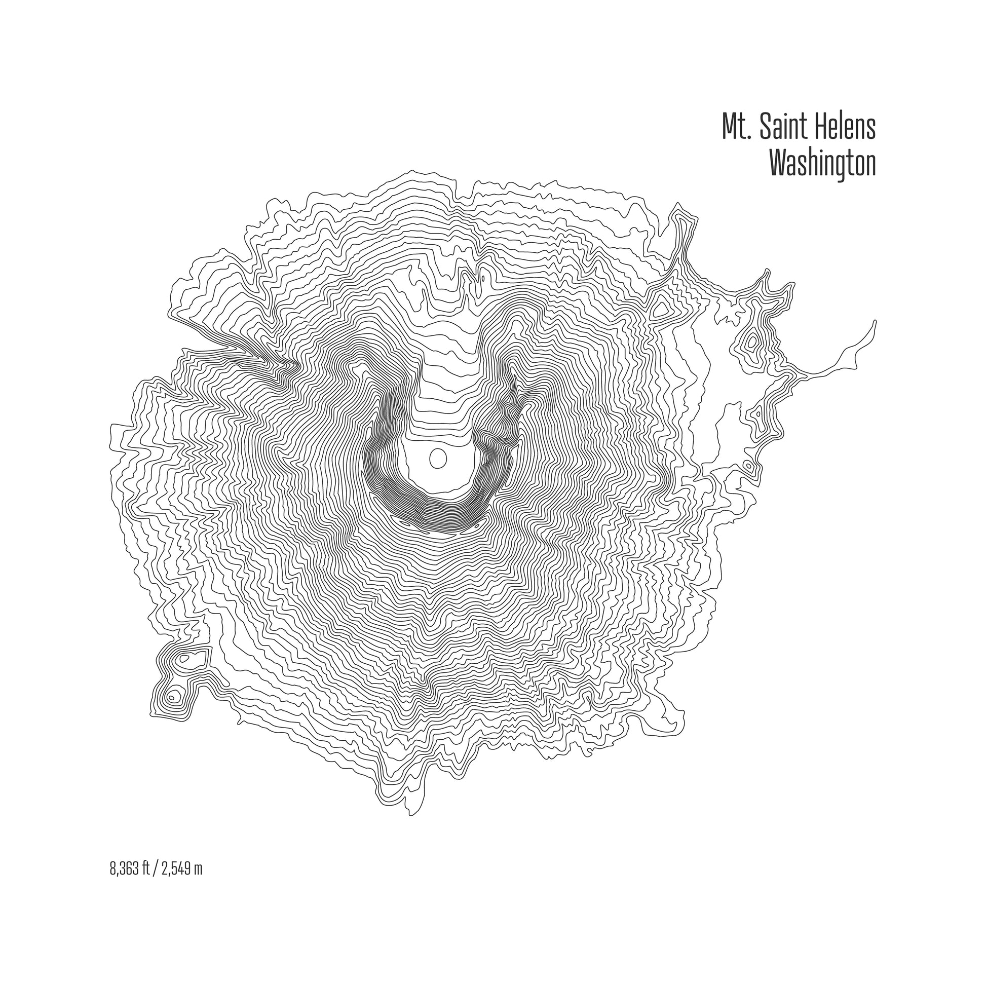 Mt Saint Helens Topo Map