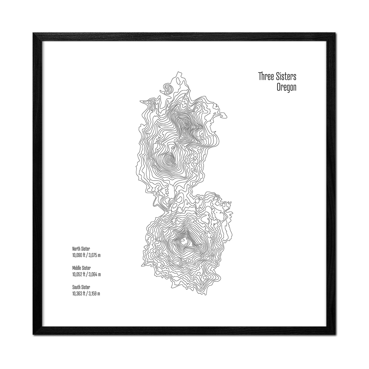 Three Sisters Topo Map