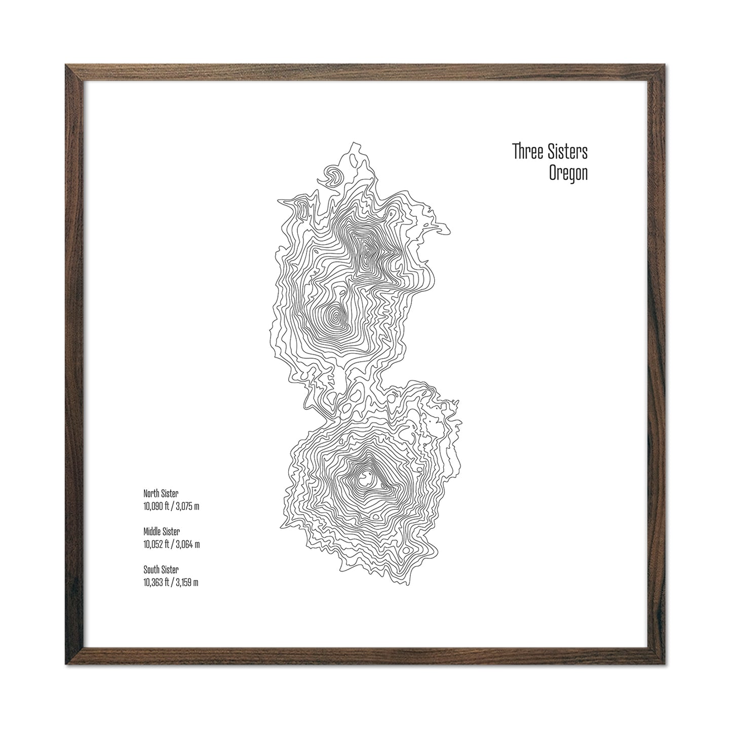 Three Sisters Topo Map
