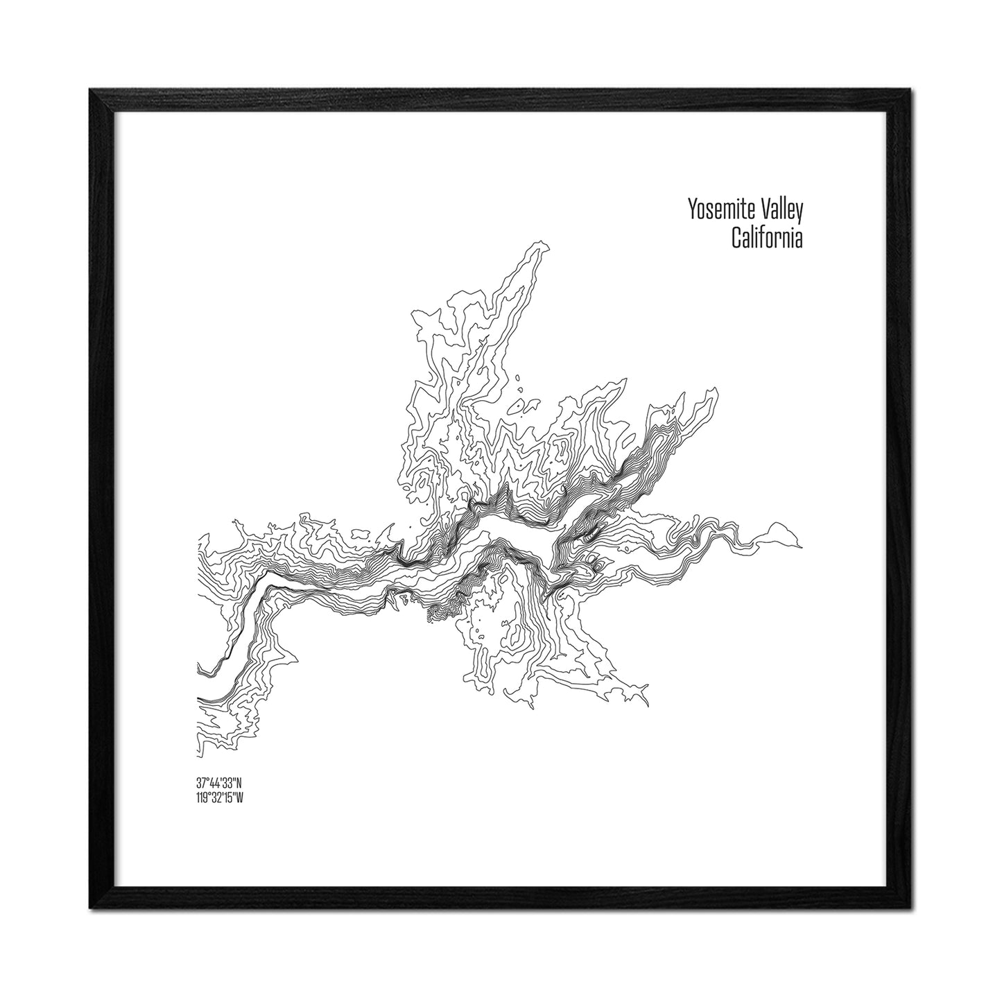 Yosemite Valley Topo Map